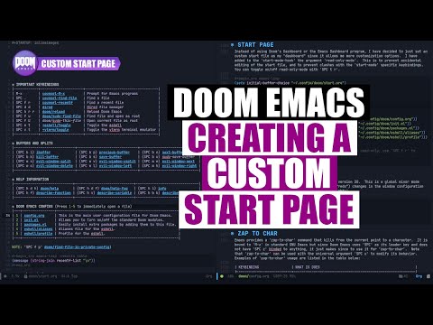 Emacs配置 | 自定义启动页面和键绑定 | Doom Emacs 教程