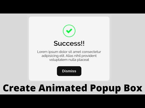 Comment créer une fenêtre contextuelle/modale/boîte de dialogue animée en utilisant HTML, CSS et JavaScript
